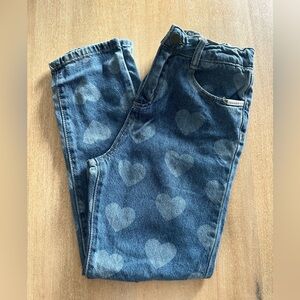 COTTON ON KIDS‎ 💖Heart Patterned Blue Jeans